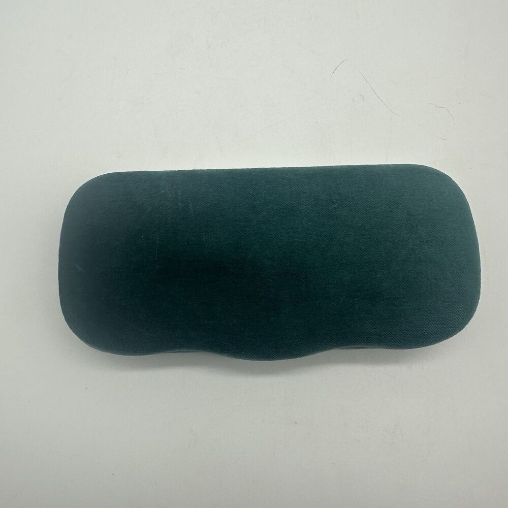 GUCCI AUTHENTIC DESIGNER HARD VELVET CLAMSHELL EYEGLASS SUNGLASSES CASE IN GREEN